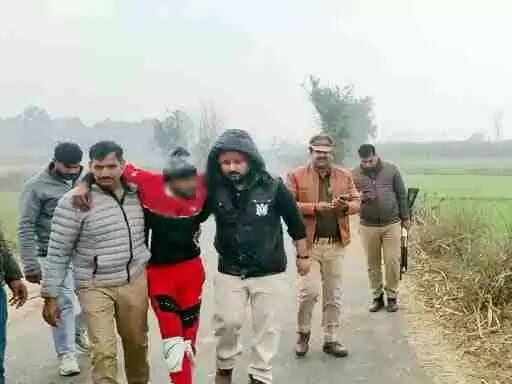 रतनपुरी Muzaffarnagar पुलिस मुठभेड़: 25 हजार के इनामी बदमाश हसन को लगी गोली, हथियार समेत गिरफ्तार