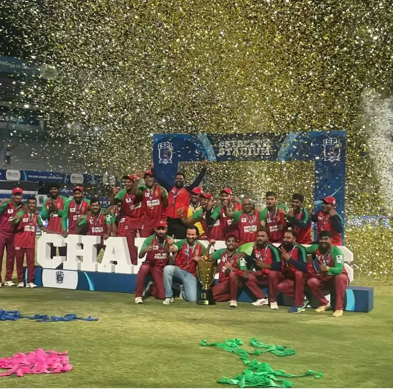 Tiigers of Kolkata, Create History by Clinching First-Ever ISPL Title - Saif Ali Khan celebrates victory on field