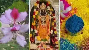 अवधपुरी के भव्य-दिव्य-नव्य मंदिर में विराज रहे श्रीरामलला इस बार कचनार के फूलों से बने गुलाल से होली खेलेंगे।