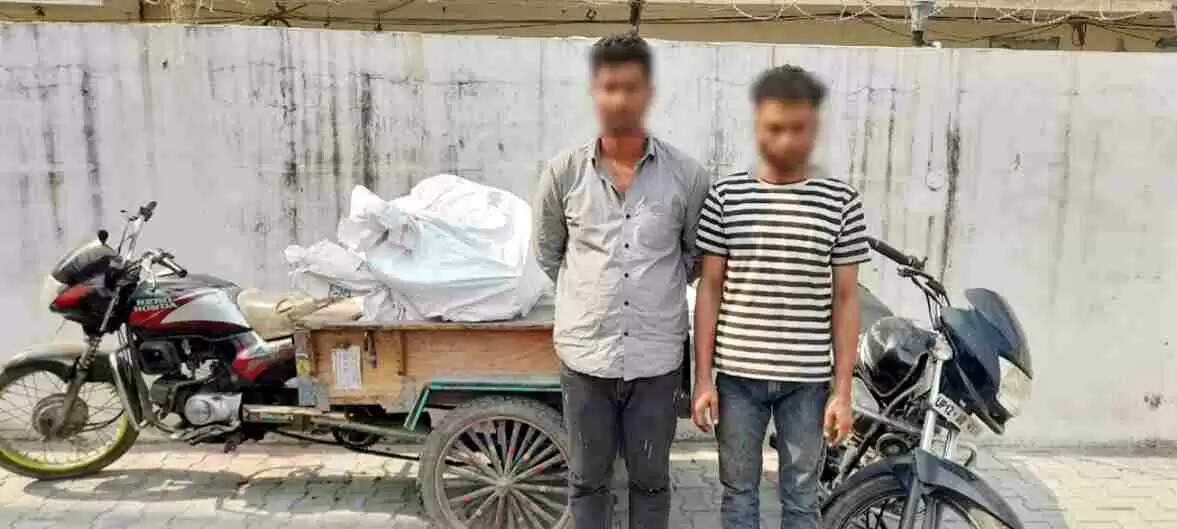 दो शातिर वाहन चोरों को खालापार Muzaffarnagar पुलिस ने पकड़ा, चोरी की मोटरसाइकिल और उपकरण बरामद